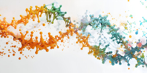 Deciphering Molecular Machinery: DNA Unfolding in Replication Processes - obrazy, fototapety, plakaty