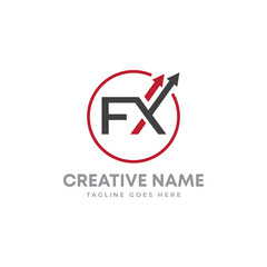 Letter FX with arrow Professional logo for all kinds of business