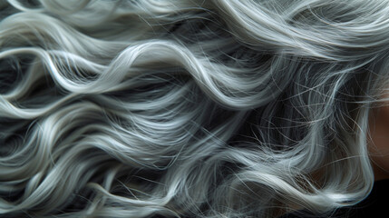 Closeup of a head of hair in motion strands swirling and intertwining in a mesmerizing display of textured movement. - obrazy, fototapety, plakaty
