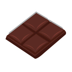 Ilustrasi Coklatchocolate bar, vector illustration isolated on white background