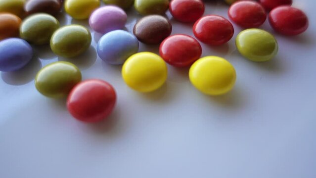 Multi Color Smarties as Background