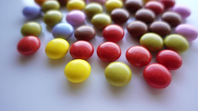Multi Color Smarties as Background