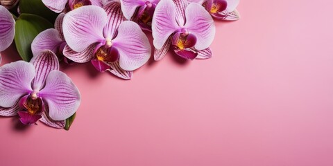 Background of orchids and petals