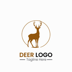 deer logo icon vector design template