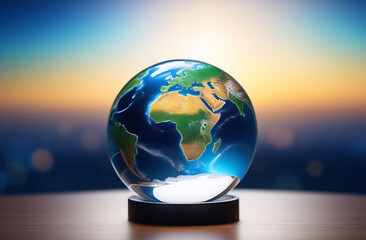 Planet Earth in a glass ball. Earth Day