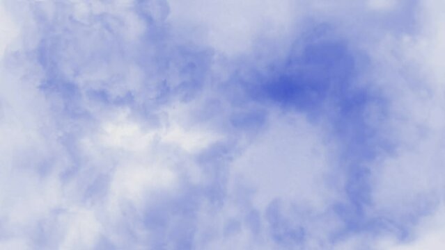 HD seamless looping animation of blue white clouds background