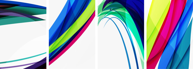 Abstract colorful wave posters for wallpaper, business card, cover, poster, banner, brochure, header, website