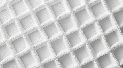 Vector intuitive white waffle towel yarn texture with a clear theme setting and space, Generative AI.