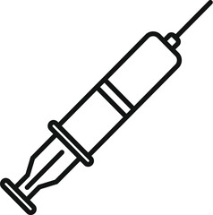 Medical syringe injection icon outline vector. Patient clinic healthcare. Body consultation