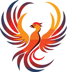 Fototapeta premium vector of Phoenix illustration with white background