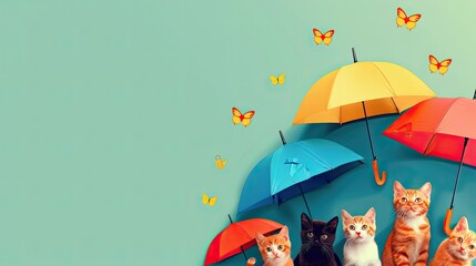 Greeting Card and Banner Design for Social Media and Educational Purpose of National Rescue Cat Day Background