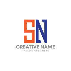 Abstract Letter SN logo fit for All business
