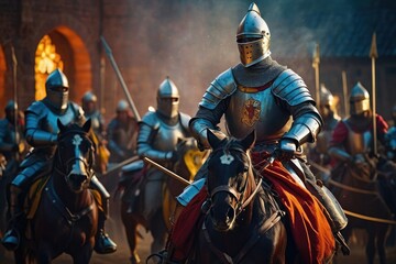 Fototapeta na wymiar knight in armor