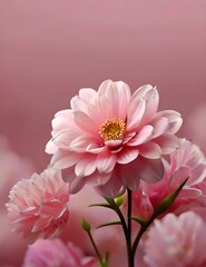 Cute Pink beautiful flowers background desktop hd 4k wallpaper Generative AI