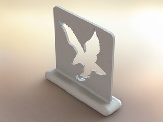 3D Art Eagle Stencil 3D print model