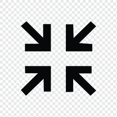 Obraz premium Four Converging Arrows icon vector. Vector illustration. Eps file 449.