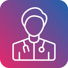 Paramedic Male Icon Style