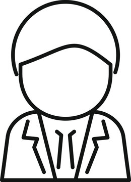Clinic doctor icon outline vector. General review. Screening general mri