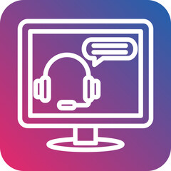 Online Counseling Icon Style