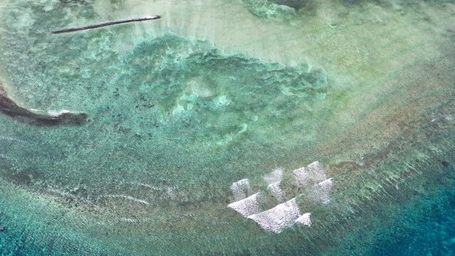 Top view of amazing sea in Gili air - Indonesia.