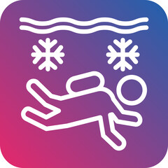Ice Diving Icon Style