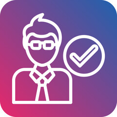 Obraz premium Correct User Icon Style