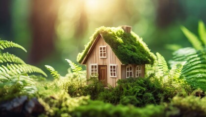 Sustainable Sanctuary: Embracing Eco-Friendly Living with a Miniature Wooden House in Nature's Embrace