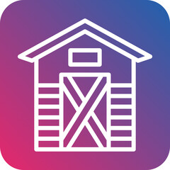 Garden Shed Icon Style