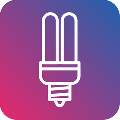 Cfl Tubular Bulb Icon Style