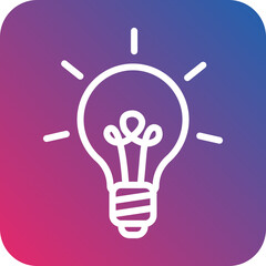 Edison Light Bulb Icon Style