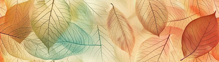 Retro Leaf Harmony: Vintage tones blending seamlessly in a calming leaf pattern.