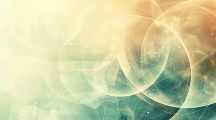 Obraz premium Elegant and soothing background for a mathematics textbook cover, featuring subtle geometric patterns and soft gradients, conveying a sense of calm and clarity, perfect for study focus