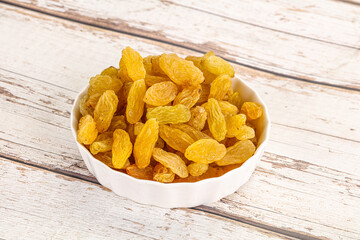 Yellow raisin - dry grape berries