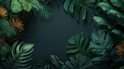 similar. almost the same, tropical leaves. high quality - obrazy, fototapety, plakaty