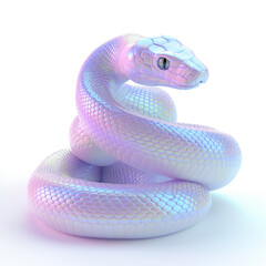 Fototapeta premium snake isolated on white