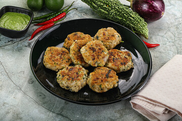 Indian style - chicken kebab with herbs