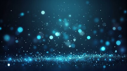 Obraz premium A hazy blur of blue and white lights illuminating the dark night sky, evoking a sense of mystery and enchantment