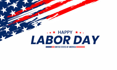  USA Labor Day Banner and poster template.USA labor day celebration with american flag . vektor ilustration
