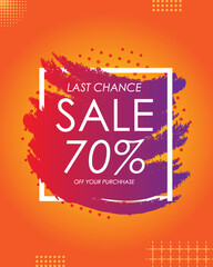 Sale banner template design . Super Sale, end of season special offer banner. vector illustration.