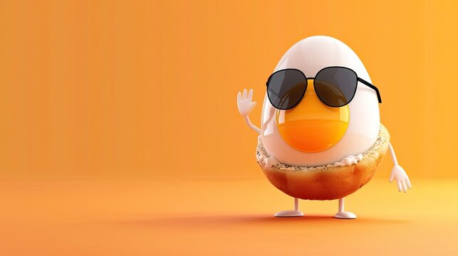 Greeting Card and Banner Design for Social Media and Educational Purpose for National Egg Mcmuffin Day Background