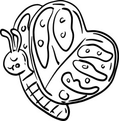 sketch butterfly insect hand drawn