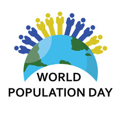 july 11 - world population day. World population day vector. Vector illustration,banner or poster of world population day. 
