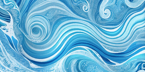 Fototapeta na wymiar Abstract vector ocean wave soft blue and white background. Water ocean wave white and soft blue aqua, teal texture.