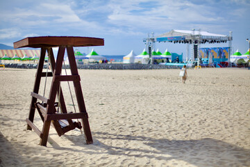 Porch Swing and Performance Stage at Mangsang Beach