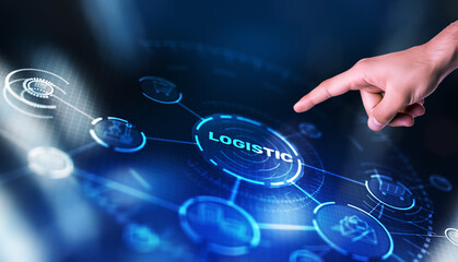 Logistics concept. Procurement delivery and transportation processes