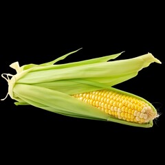 corn, cob, food, vegetable, isolated, yellow, maize, white, healthy, fresh