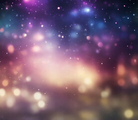 Fototapeta na wymiar Abstract Light Background with Stars and Particles in Space Fantasy