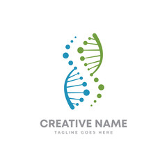 abstract DNA Letter S logo design