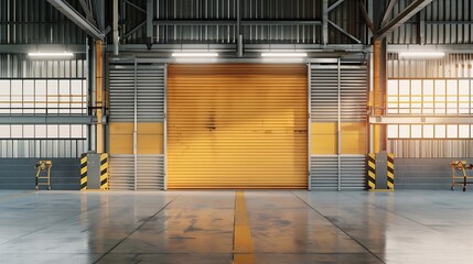 Hangar or industrial building. Protection with security door or roller shutter or overhead door....
