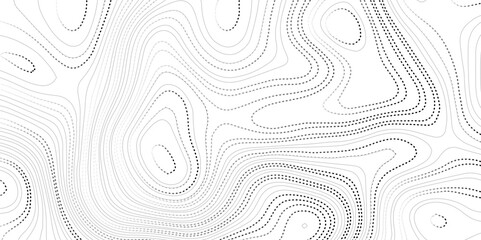 White paper wave curve relief geometric wave grid line background. . Abstract wavy topographic map and curved lines background. Vector illustration. - obrazy, fototapety, plakaty